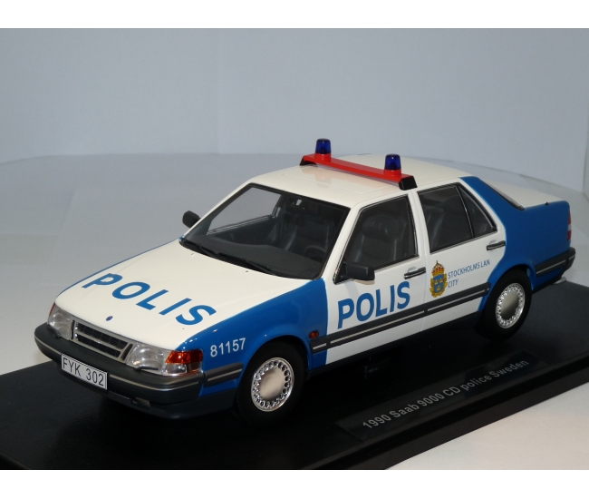 1:18 Saab 9000 CD Turbo Sweden Police (1990)
