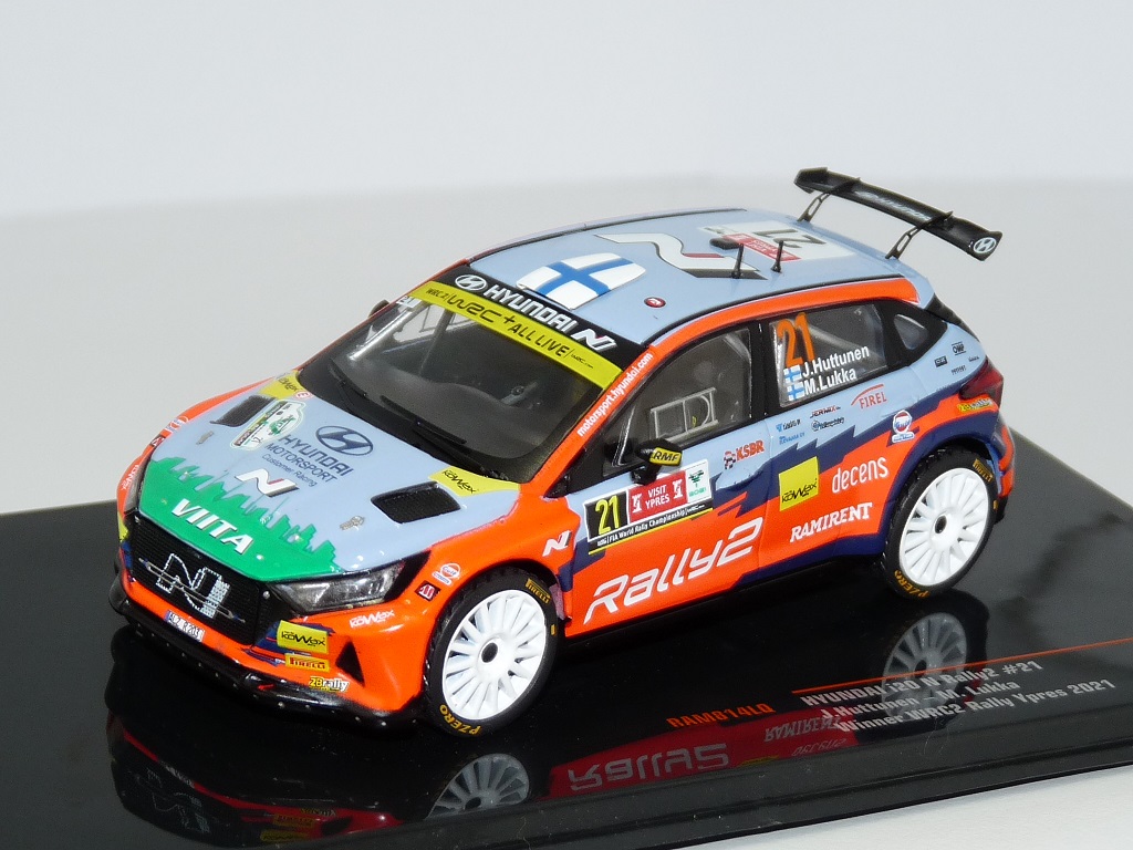 1:43 Hyundai i20 N Rally2 #21 J.Huttunen Rally Ypres 2021