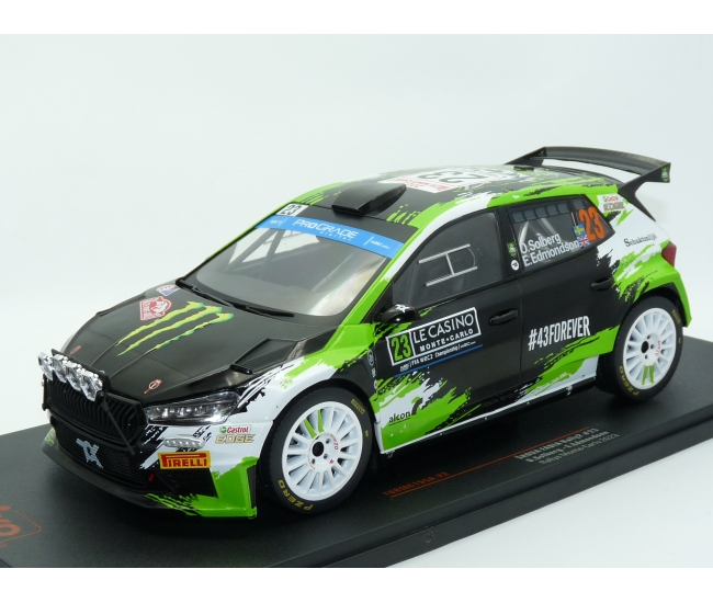 1:18 Skoda Fabia Rally2 #23 O.Solberg Rally Monte Carlo 2023