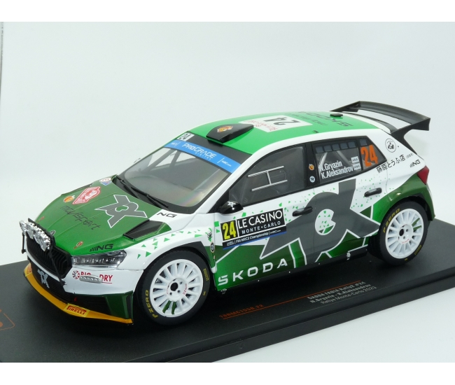 1:18 Skoda Fabia Rally2 #24 N.Gryazin Rally Monte Carlo 2023