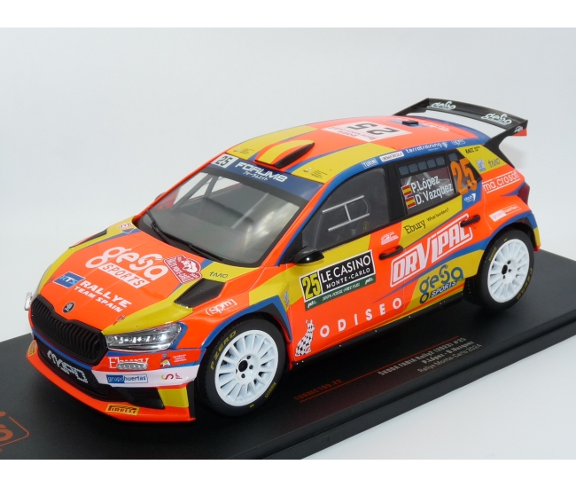 1:18 Skoda Fabia Rally2 #25 P.Lopez Rally Monte Carlo 2024