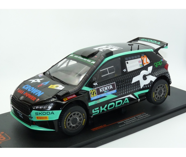 1:18 Skoda Fabia Rally2 WRC #22 G.Greensmith Rally Kenya 2024