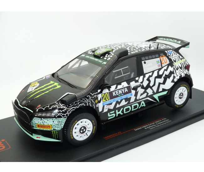 1:18 Skoda Fabia Rally2 WRC #20 O.Solberg Rally Kenya 2024