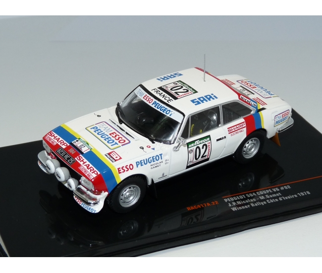 1:43 Peugeot 504 Coupe V6 #02 J.P. Nicolas Winner Rally Cote d`Ivore 1978