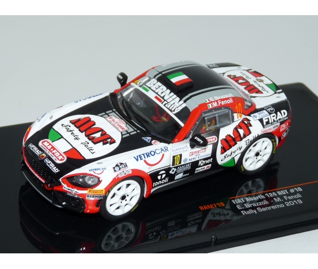 1:43 Fiat 124 Abarth RGT #10 E.Brazzolli Rally San Remo 2019