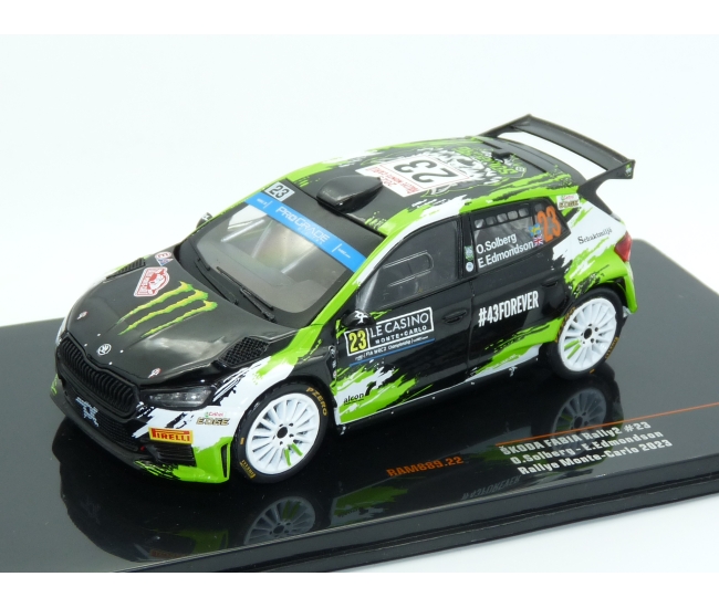 1:43 Skoda Fabia Rally2 #23 O.Solberg Rally Monte Carlo 2023