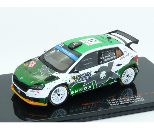 1:43 Skoda Fabia Rally2 #24 N.Gryazin Rally Monte Carlo 2023