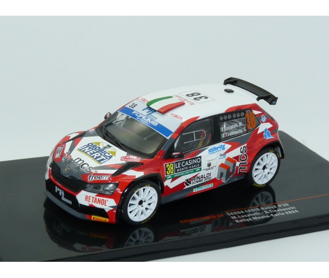 1:43 Skoda Fabia Rally2 #38 M.Locatelli WRC Rally Monte Carlo 2024