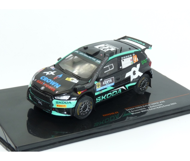 1:43 Skoda Fabia Rally2 WRC #22 G.Greensmith Rally Kenya 2024