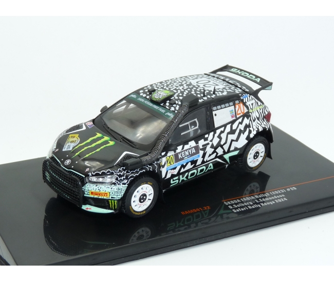 1:43 Skoda Fabia Rally2 WRC #20 O.Solberg Rally Kenya 2024