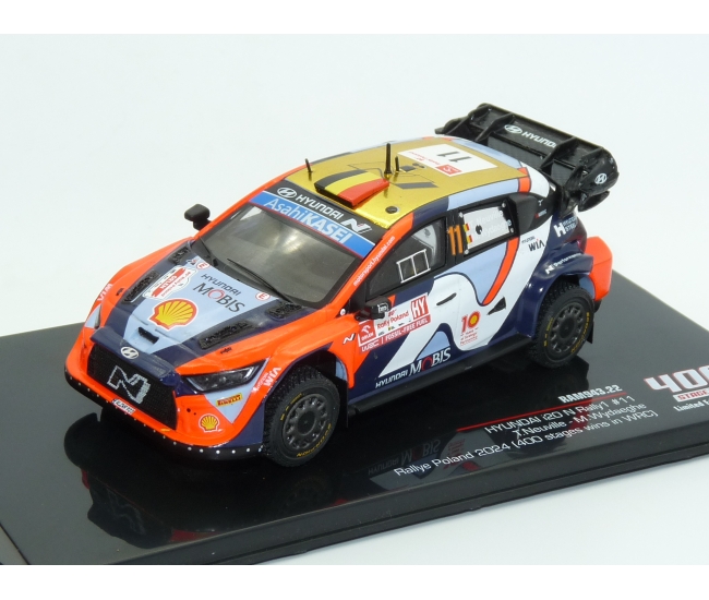 1:43 Hyundai i20 N Rally1 WRC #11 Neuville 400th Stage Win Rally Poland 2024