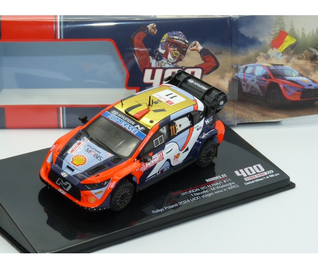 1:43 Hyundai i20 N Rally1 WRC #11 Neuville 400th Stage Win Rally Poland 2024