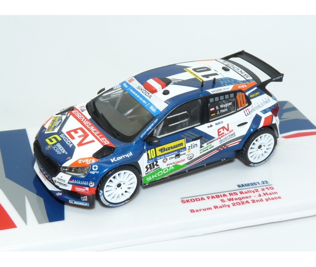 1:43 Skoda Fabia RS Rally2 #10 S.Wagner 2nd Barum Rally 2024