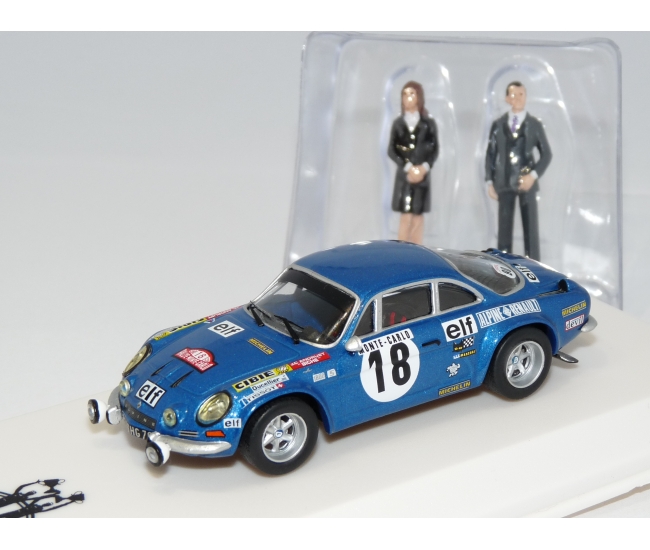 1:43 Renault Alpine A110 1800S #18 J-C.Andruet Winner Rally Monte Carlo with figures 1973